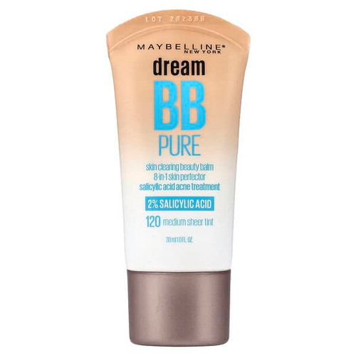 <img alt="Maybelline, Dream BB Pure, Skin Clearing Beauty Balm, 120 Medium Sheer Tint, 1 fl oz (30 ml)" title="Maybelline, Dream BB Pure, Skin Clearing Beauty Balm, 120 Medium Sheer Tint, 1 fl oz (30 ml),041554349573"