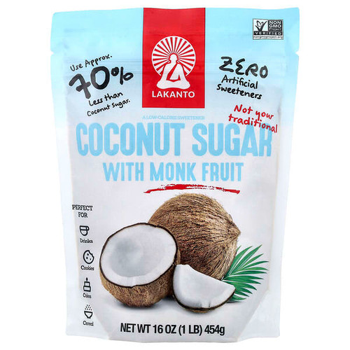 <img alt="Lakanto, Coconut Sugar With Monk Fruit, 16 oz (454 g)" title="Lakanto, Coconut Sugar With Monk Fruit, 16 oz (454 g),843076004622"
