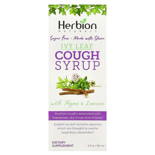 <img alt="Herbion Naturals, Naturals, Ivy Leaf Cough Syrup With Thyme & Licorice, Sugar Free, 5 fl oz (150 ml)" title="Herbion Naturals, Naturals, Ivy Leaf Cough Syrup With Thyme & Licorice, Sugar Free, 5 fl oz (150 ml),040232380129"