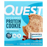<img alt="Quest Nutrition, Protein Cookie, Snickerdoodle, 4 Cookies, 2.04 oz (58 g) Each" title="Quest Nutrition, Protein Cookie, Snickerdoodle, 4 Cookies, 2.04 oz (58 g) Each,888849007752"