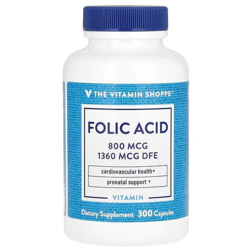 <img alt="The Vitamin Shoppe, Folic Acid, 800 mcg, 300 Capsules" title="The Vitamin Shoppe, Folic Acid, 800 mcg, 300 Capsules,766536011490"