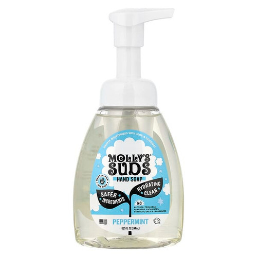 <img alt="Mollys Suds, Hand Soap, Peppermint, 8.25 fl oz (244 ml)" title="Mollys Suds, Hand Soap, Peppermint, 8.25 fl oz (244 ml),852835006104"