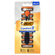 <img alt="BIC, Comfort 3, 1 Handle, 6 Cartridges" title="BIC, Comfort 3, 1 Handle, 6 Cartridges,070330722620"