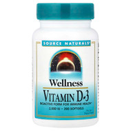 <img alt="Source Naturals, Wellness, Vitamin D-3, 50 mcg (2,000 IU), 200 Softgels" title="Source Naturals, Wellness, Vitamin D-3, 50 mcg (2,000 IU), 200 Softgels,021078023739"