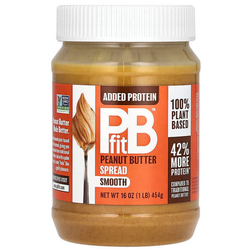 <img alt="PBfit, Peanut Butter Spread, Smooth, 16 oz (454 g)" title="PBfit, Peanut Butter Spread, Smooth, 16 oz (454 g),857882008583"