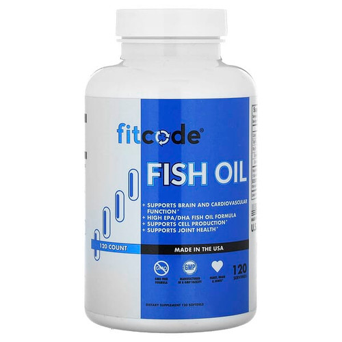 <img alt="fitcode, Fish Oil, 120 Softgels (1,000 mg per Softgel)" title="fitcode, Fish Oil, 120 Softgels (1,000 mg per Softgel),818901029682"