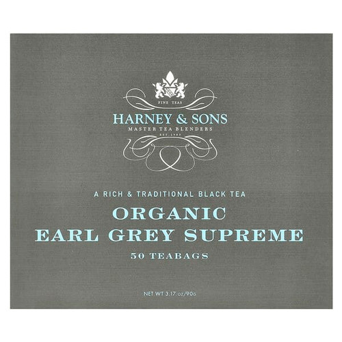 <img alt="Harney & Sons, Black Tea, Organic Earl Grey Supreme, 50 Tea Bags, 3.17 oz (90 g)" title="Harney & Sons, Black Tea, Organic Earl Grey Supreme, 50 Tea Bags, 3.17 oz (90 g),636046101311"