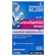<img alt="Mommys Bliss, Baby Multivitamin Drops, Essential Vitamins + Iron, Age 2 Months +, 1 fl oz ( 30 ml)" title="Mommys Bliss, Baby Multivitamin Drops, Essential Vitamins + Iron, Age 2 Months +, 1 fl oz ( 30 ml),679234056147"