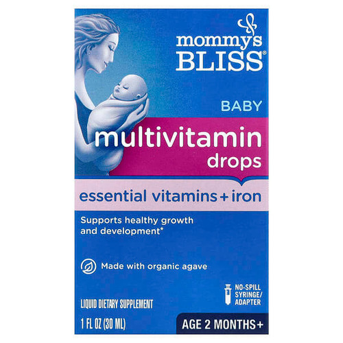 <img alt="Mommys Bliss, Baby Multivitamin Drops, Essential Vitamins + Iron, Age 2 Months +, 1 fl oz ( 30 ml)" title="Mommys Bliss, Baby Multivitamin Drops, Essential Vitamins + Iron, Age 2 Months +, 1 fl oz ( 30 ml),679234056147"