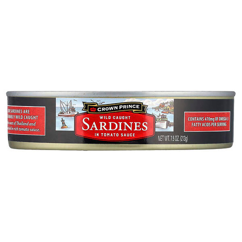 <img alt="3 PACK of Crown Prince Natural, Wild Caught Sardines, In Tomato Sauce, 7.5 oz (213 g)" title="3 PACK of Crown Prince Natural, Wild Caught Sardines, In Tomato Sauce, 7.5 oz (213 g),073230000744"