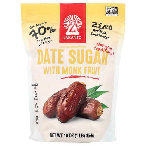 <img alt="Lakanto, Date Sugar With Monk Fruit, 16 oz (454 g)" title="Lakanto, Date Sugar With Monk Fruit, 16 oz (454 g),843076004646"