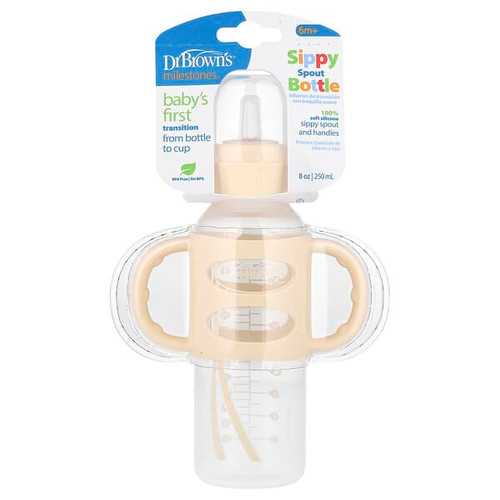 <img alt="Dr. Browns, Sippy Spout Bottle, 6 Months +, Cream, 8 oz (250 ml)" title="Dr. Browns, Sippy Spout Bottle, 6 Months +, Cream, 8 oz (250 ml),072239326046"