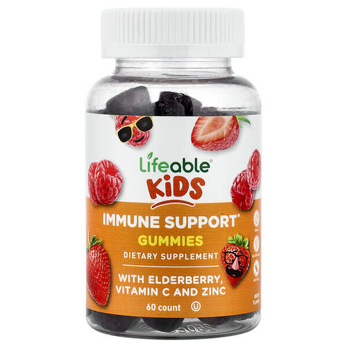 <img alt="Lifeable, Kids, Immune Support Gummies, Berry, 60 Gummies" title="Lifeable, Kids, Immune Support Gummies, Berry, 60 Gummies,810102730718"