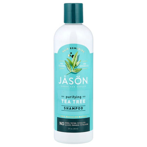 <img alt="Jason Natural, Hair Remedies, Purifying Tea Tree Shampoo, 12 fl oz (355 ml)" title="Jason Natural, Hair Remedies, Purifying Tea Tree Shampoo, 12 fl oz (355 ml),078522046110"