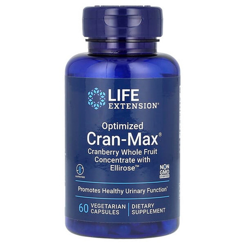 <img alt="Life Extension, Optimized Cran-Max, Cranberry Whole Fruit Concentrate With Ellirose, 60 Vegetarian Capsules" title="Life Extension, Optimized Cran-Max, Cranberry Whole Fruit Concentrate With Ellirose, 60 Vegetarian Capsules,737870142461"