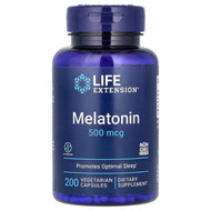 <img alt="Life Extension, Melatonin, 500 mcg, 200 Vegetarian Capsules" title="Life Extension, Melatonin, 500 mcg, 200 Vegetarian Capsules,737870108320"