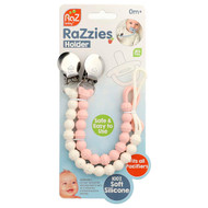 <img alt="RaZbaby, RaZzies Pacifier Holder, 0m+, Pink-Beige, 2 Holders" title="RaZbaby, RaZzies Pacifier Holder, 0m+, Pink-Beige, 2 Holders,850028177501"