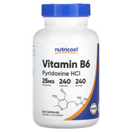 <img alt="Nutricost, Vitamin B6, Pyridoxine HCl, 25 mg, 240 Capsules" title="Nutricost, Vitamin B6, Pyridoxine HCl, 25 mg, 240 Capsules,810014674827"