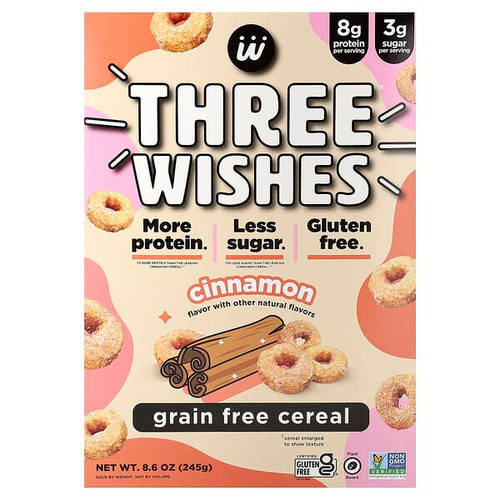 <img alt="Three Wishes, Grain Free Cereal, Cinnamon, 8.6 oz (245 g)" title="Three Wishes, Grain Free Cereal, Cinnamon, 8.6 oz (245 g),860002152448"
