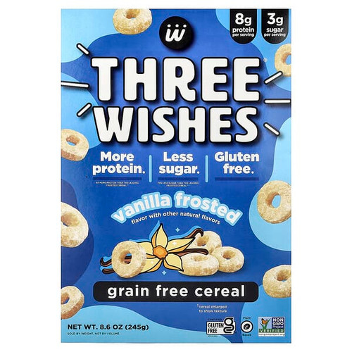 <img alt="Three Wishes, Grain Free Cereal, Vanilla Frosted, 8.6 oz (245 g)" title="Three Wishes, Grain Free Cereal, Vanilla Frosted, 8.6 oz (245 g),850016813046"