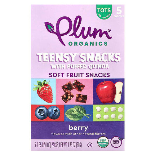 <img alt="3 PACK of Plum Organics, Teensy Snacks with Puffed Quinoa, Soft Fruit Snacks, 18+ Months, Berry, 5 Packs, 0.35 oz (10 g) Each" title="3 PACK of Plum Organics, Teensy Snacks with Puffed Quinoa, Soft Fruit Snacks, 18+ Months, Berry, 5 Packs, 0.35 oz (10 g) Each,846675014047"
