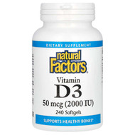 <img alt="Natural Factors, Vitamin D3, 50 mcg (2,000 IU), 240 Softgels" title="Natural Factors, Vitamin D3, 50 mcg (2,000 IU), 240 Softgels,068958010632"