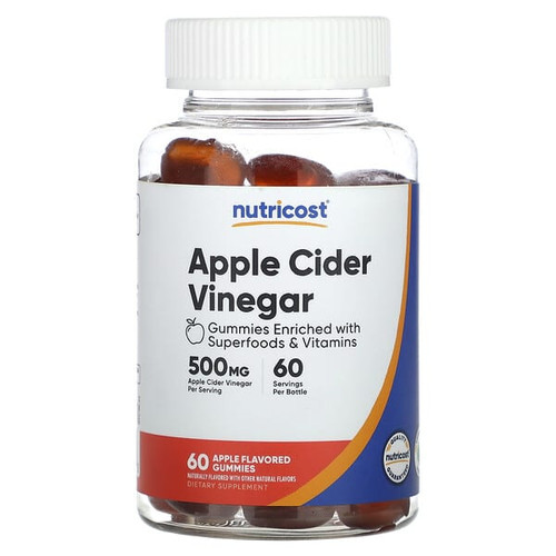 <img alt="Nutricost, Apple Cider Vinegar Gummies, Apple, 500 mg, 60 Gummies" title="Nutricost, Apple Cider Vinegar Gummies, Apple, 500 mg, 60 Gummies,810014672502"