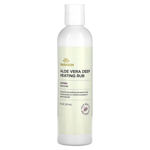 <img alt="Swanson Vitamins, Aloe Vera Deep Heating Rub, 8 fl oz (237 ml)" title="Swanson Vitamins, Aloe Vera Deep Heating Rub, 8 fl oz (237 ml),087614012650"