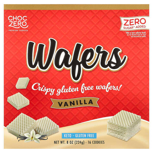<img alt="ChocZero, Premium Cookies, Wafers, Vanilla, 16 Cookies, 8 oz (224 g)" title="ChocZero, Premium Cookies, Wafers, Vanilla, 16 Cookies, 8 oz (224 g),850043447061"