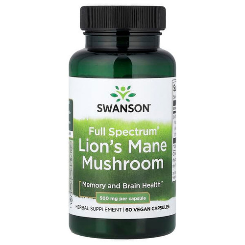 <img alt="Swanson Vitamins, Full Spectrum Lions Mane Mushroom, 500 mg, 60 Vegan Capsules" title="Swanson Vitamins, Full Spectrum Lions Mane Mushroom, 500 mg, 60 Vegan Capsules,087614110967"
