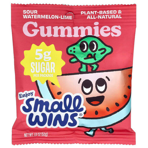 <img alt="3 PACK of Enjoy Small Wins, Gummies, Sour Watermelon-Lime, 1.8 oz (50 g)" title="3 PACK of Enjoy Small Wins, Gummies, Sour Watermelon-Lime, 1.8 oz (50 g),605245010465"