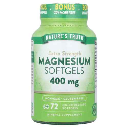 <img alt="Natures Truth, Magnesium, 400 mg, 72 Quick Release Softgels" title="Natures Truth, Magnesium, 400 mg, 72 Quick Release Softgels,840093110985"