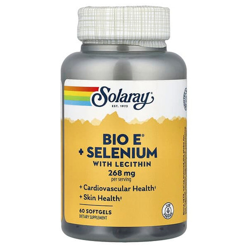 <img alt="Solaray, Bio E + Selenium with Lecithin, 60 Softgels" title="Solaray, Bio E + Selenium with Lecithin, 60 Softgels,076280041682"