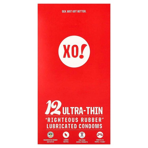 <img alt="Here We Flo, XO Ultra-Thin, Righteous Rubber Lubricated Condoms, Unscented, 12 Condoms" title="Here We Flo, XO Ultra-Thin, Righteous Rubber Lubricated Condoms, Unscented, 12 Condoms,5060630100131"