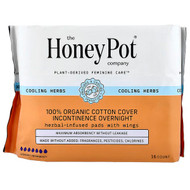 <img alt="The Honey Pot Company, 100% Organic Cotton Cover, Herbal-Infused Pads With Wings, Incontinence Overnight, 16 Count" title="The Honey Pot Company, 100% Organic Cotton Cover, Herbal-Infused Pads With Wings, Incontinence Overnight, 16 Count,851669008810"