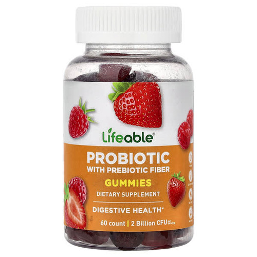 <img alt="Lifeable, Probiotic With Prebiotic Fiber Gummies, Berry, 60 Gummies" title="Lifeable, Probiotic With Prebiotic Fiber Gummies, Berry, 60 Gummies,810102731128"
