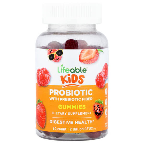 <img alt="Lifeable, Kids Probiotic With Prebiotic Fiber Gummies, Berry, 60 Gummies" title="Lifeable, Kids Probiotic With Prebiotic Fiber Gummies, Berry, 60 Gummies,810102731111"