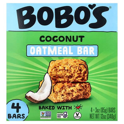 <img alt="Bobos Oat Bars, Oatmeal Bar, Coconut, 4 Bars, 3 oz (85 g) Each" title="Bobos Oat Bars, Oatmeal Bar, Coconut, 4 Bars, 3 oz (85 g) Each,829262001835"
