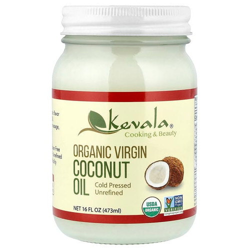 <img alt="Kevala, Organic Virgin Coconut Oil, 16 fl oz (473 ml)" title="Kevala, Organic Virgin Coconut Oil, 16 fl oz (473 ml),816536011577"