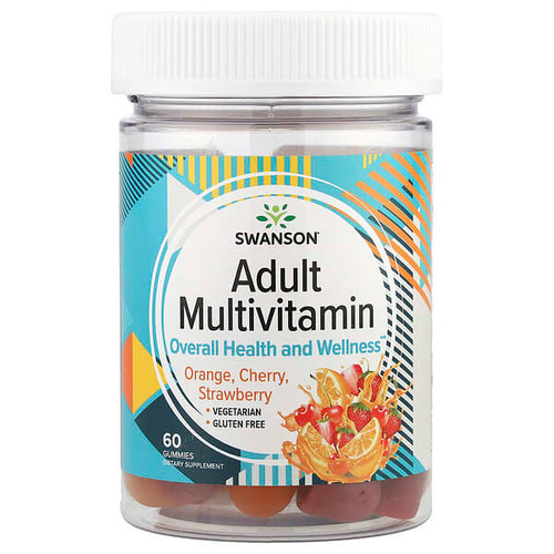 <img alt="Swanson Vitamins, Adult Multivitamin Gummies, Orange, Cherry, Strawberry , 60 Gummies" title="Swanson Vitamins, Adult Multivitamin Gummies, Orange, Cherry, Strawberry , 60 Gummies,087614118581"