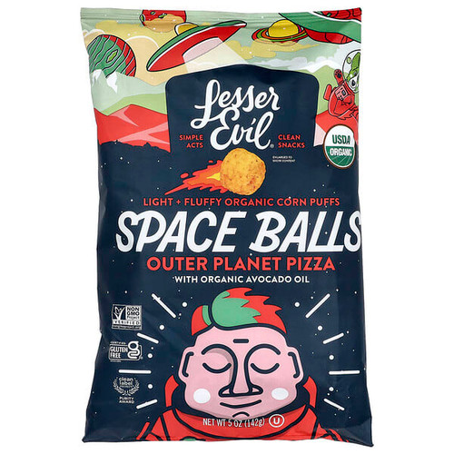<img alt="LesserEvil, Space Balls, Outer Planet Pizza, 5 oz (142 g)" title="LesserEvil, Space Balls, Outer Planet Pizza, 5 oz (142 g),850045947590"