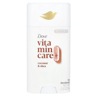 <img alt="Dove, Vitamin Care+ Deodorant, Coconut & Shea, 2.6 oz (74 g)" title="Dove, Vitamin Care+ Deodorant, Coconut & Shea, 2.6 oz (74 g),079400509062"