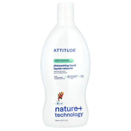 <img alt="ATTITUDE, Dishwashing Liquid, Green Apple & Basil, 23.7 fl oz (700 ml)" title="ATTITUDE, Dishwashing Liquid, Green Apple & Basil, 23.7 fl oz (700 ml),626232131741"