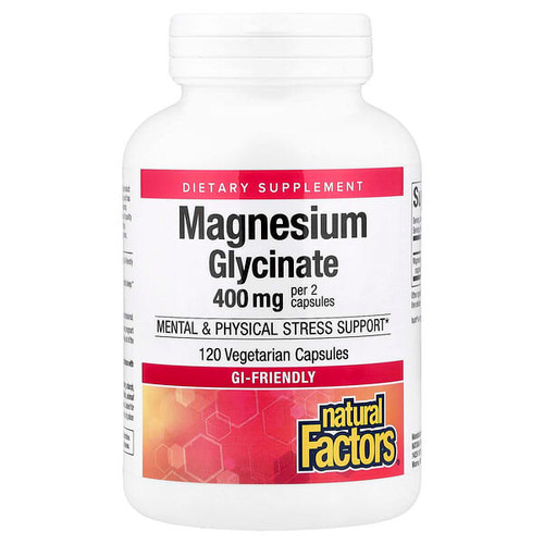 <img alt="Natural Factors, Magnesium Glycinate, 200 mg, 120 Vegetarian Capsules" title="Natural Factors, Magnesium Glycinate, 200 mg, 120 Vegetarian Capsules,068958016412"