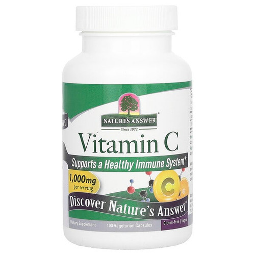 <img alt="Natures Answer, Vitamin C, 1,000 mg, 100 Vegetarian Capsules" title="Natures Answer, Vitamin C, 1,000 mg, 100 Vegetarian Capsules,083000164668"
