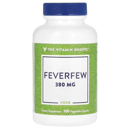 <img alt="The Vitamin Shoppe, Feverfew, 380 mg, 100 Vegetable Capsules" title="The Vitamin Shoppe, Feverfew, 380 mg, 100 Vegetable Capsules,766536020379"
