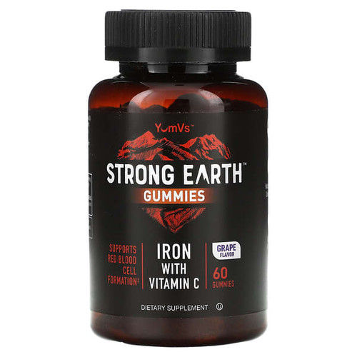 <img alt="YumVs, Strong Earth Gummies, Iron with Vitamin C, Grape, 60 Gummies" title="YumVs, Strong Earth Gummies, Iron with Vitamin C, Grape, 60 Gummies,810048611621"