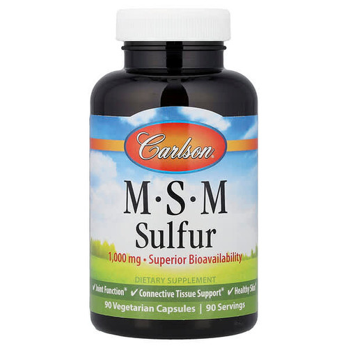 <img alt="Carlson, MSM Sulfur, 90 Vegetarian Capsules" title="Carlson, MSM Sulfur, 90 Vegetarian Capsules,088395087219"