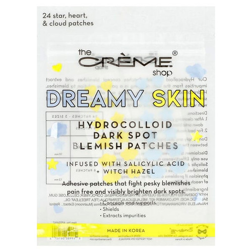 <img alt="3 PACK of The Creme Shop, Dreamy Skin, Hydrocolloid Dark Spot Blemish Patches, Star, Heart & Cloud, 24 Patches" title="3 PACK of The Creme Shop, Dreamy Skin, Hydrocolloid Dark Spot Blemish Patches, Star, Heart & Cloud, 24 Patches,849980061676"
