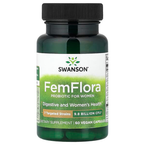 <img alt="Swanson Vitamins, FemFlora, Probiotic For Women, 9.8 billion CFU, 60 Vegan Capsules" title="Swanson Vitamins, FemFlora, Probiotic For Women, 9.8 billion CFU, 60 Vegan Capsules,087614025346"